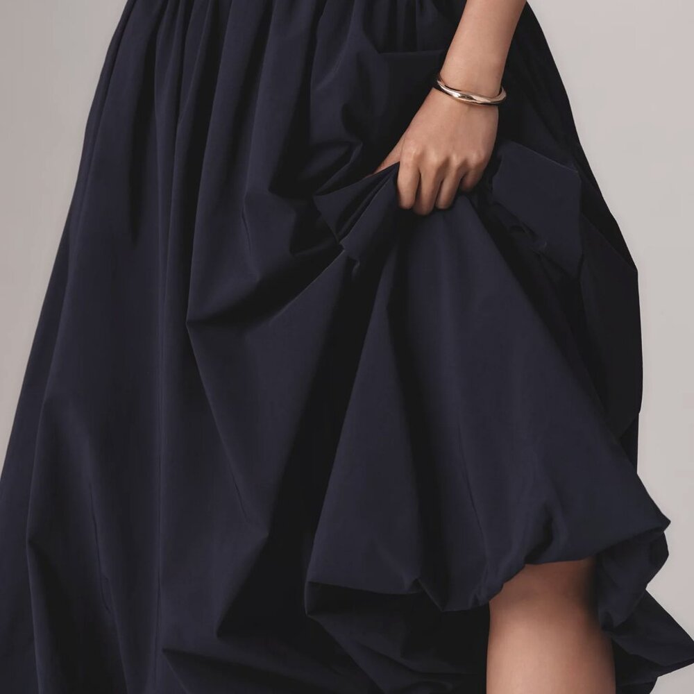 EXTRO&VERT LILY A-LINE BUBBLE MIDI SKIRT - Picture 4 of 10